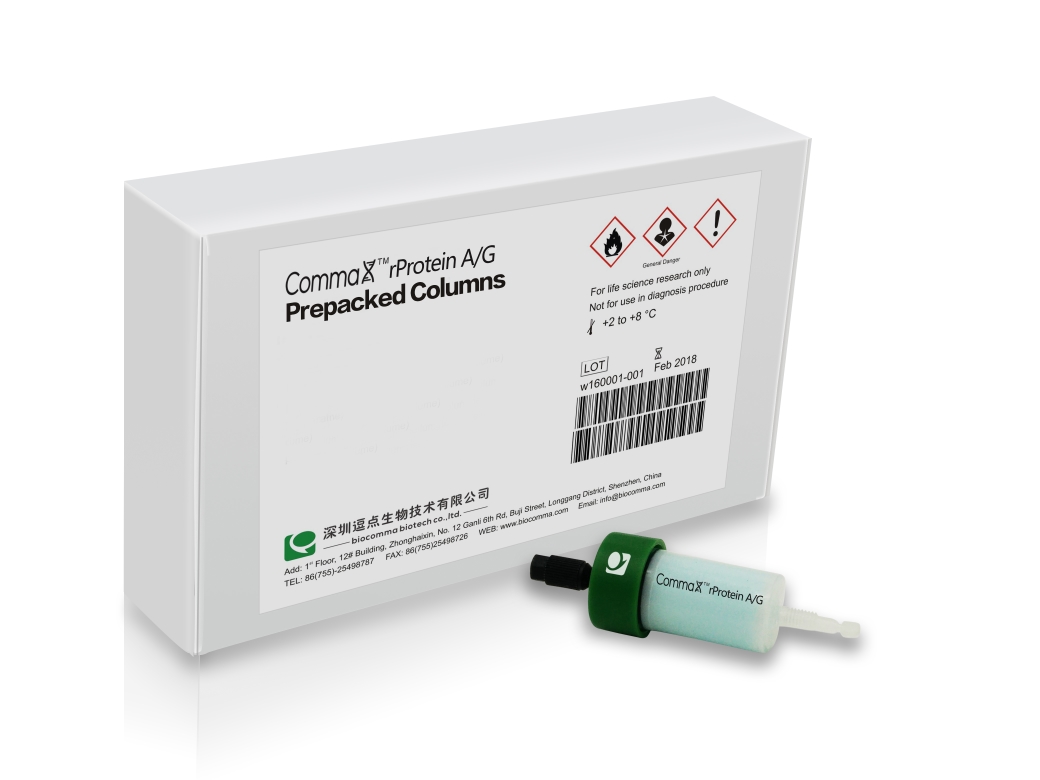 CommaXP®  rProtein A, G, A/G Prepacked Columns